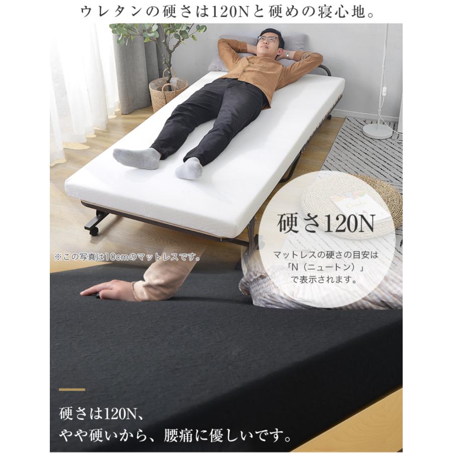 マットレス シングル 高反発 S 97×195 一体化 4cm 高密度25D 120N 腰痛