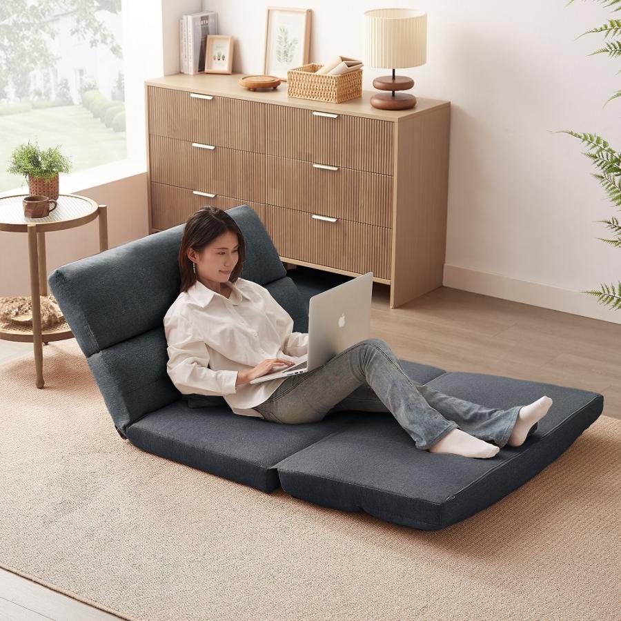 ソファーベッド 折りたたみ 2人掛け 3way 幅103cm 5段階