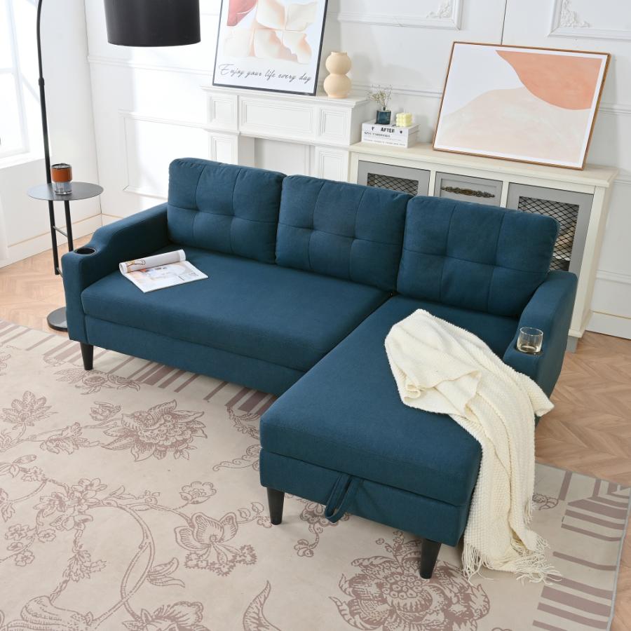 L字型ソファ　ローソファ　三人掛け　ソファベッド　オットマン Amazon｜ソファー 3人掛け ソファーベッド 収納機能付き l字