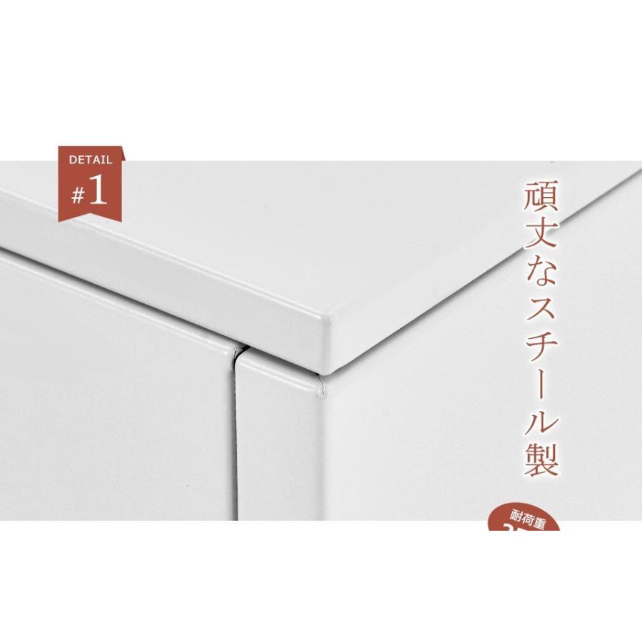 デスクワゴン サイドワゴン ラック 完成品 鍵付き キャスター付き 脇机 オフィス 収納 A4フィルム キャビネット 脇机 引き出し 鍵付き スチールの画像