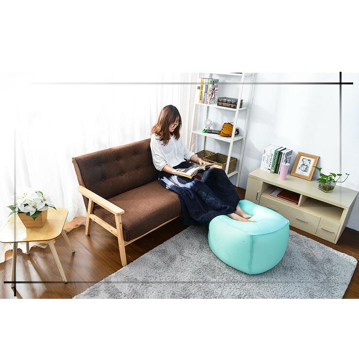 ソファ ソファー 2人掛け 2.5人掛けソファ 天然木 ファブリック