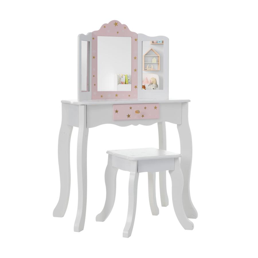 おままごとドレッサー ドレッサー 三面鏡 木製 化粧台 鏡台 スツール