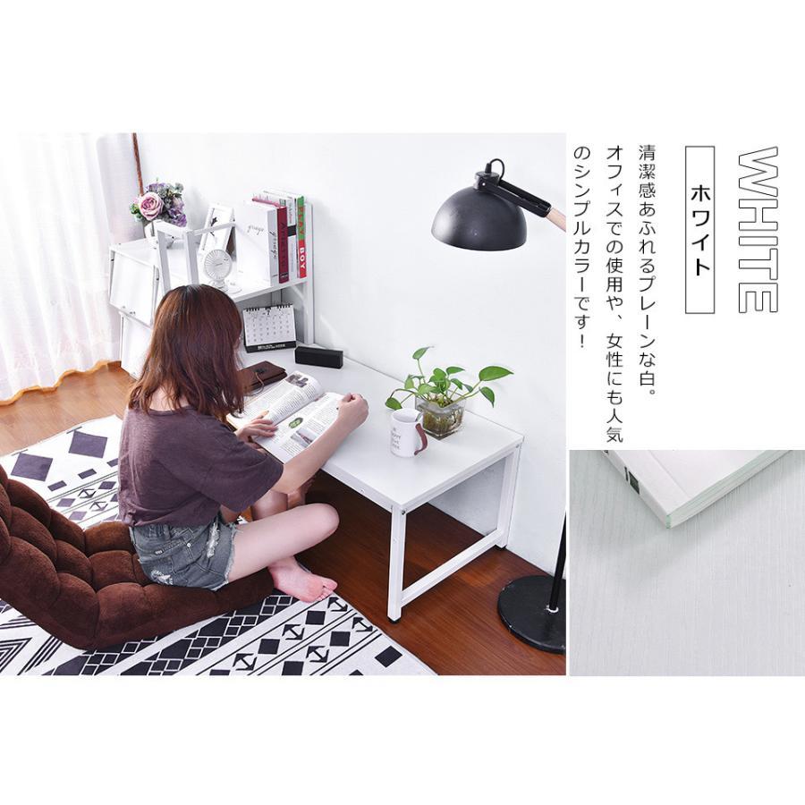 パソコンデスク ロータイプ 一体分離両用 3段シェルフ付 ローデスク