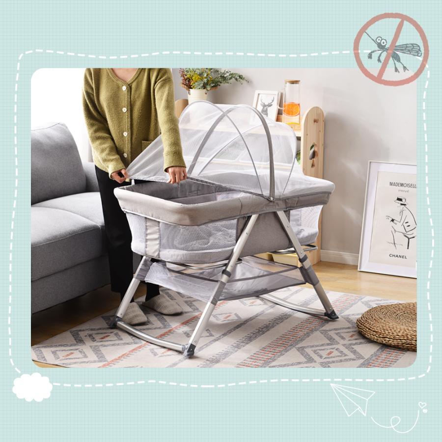 送料無料 ベビーサークル 3in1 折りたたみ 持ち運び ベビー ゆりかご 新生児 出産祝い 赤ちゃん お昼寝マット 高さ3段調整 蚊帳 添い寝 キャリーバッグ付 マット 送料無料 Materialworldblog Com