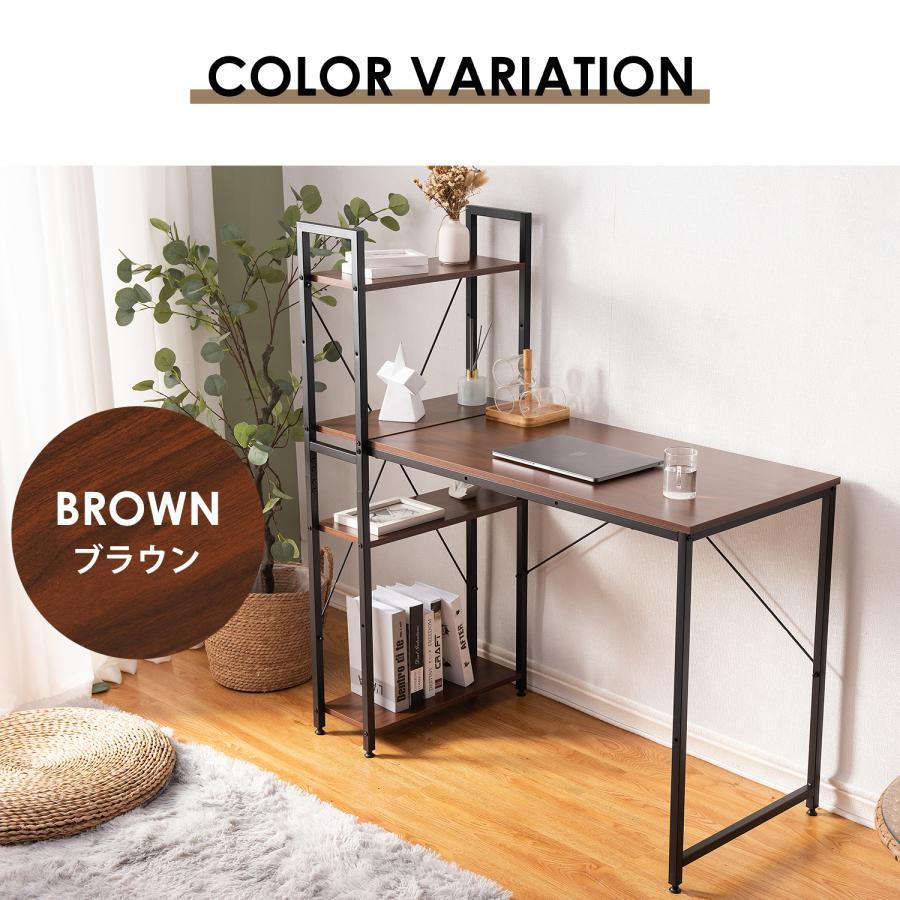 シンプルデスク　簡易デスク 木製　机　ワークデスク ブラウン7 パソコンデスク シンプル 幅110CM 調整可能 極簡易デスク ワークデスク