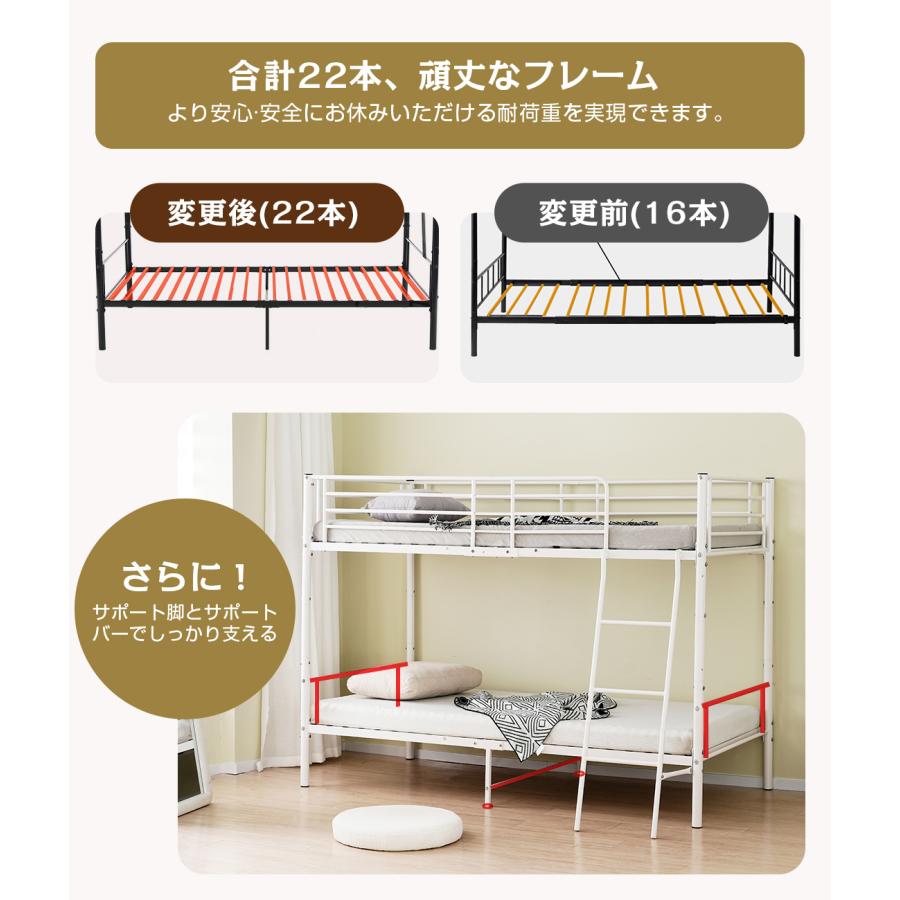 全ストア5%OFFクーポン利用！】二段ベッド 2段ベッド シングル パイプ