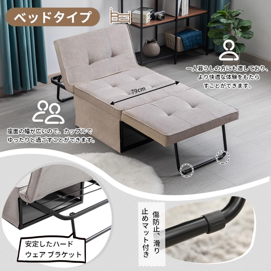 爆買WEEK☆全品5%OFFクーポン実施中／ソファベッド 1人掛け ソファ