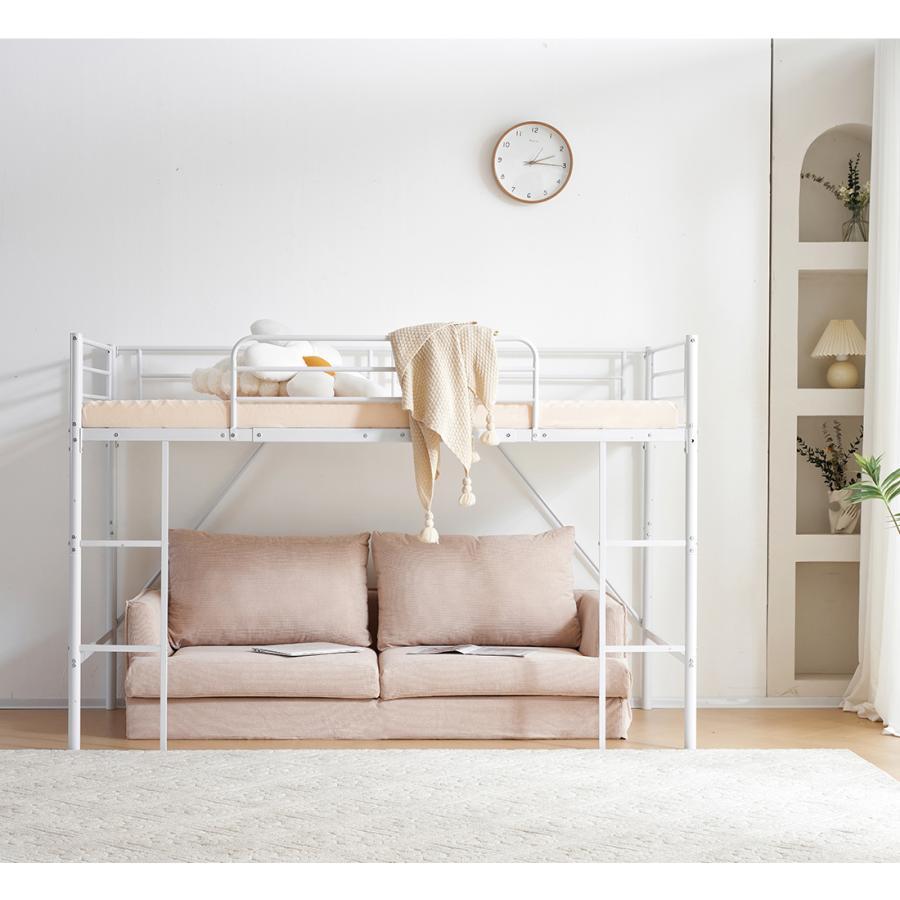 全ストア5%OFFクーポン利用！】ロフトベッド S ロータイプ 子供 パイプ