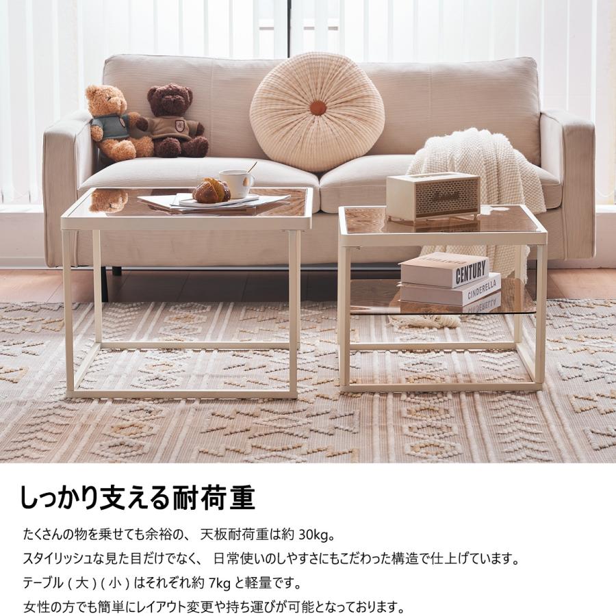 全品5%引きクーポン！】ネストテーブル 2点セット ダイニングテーブル