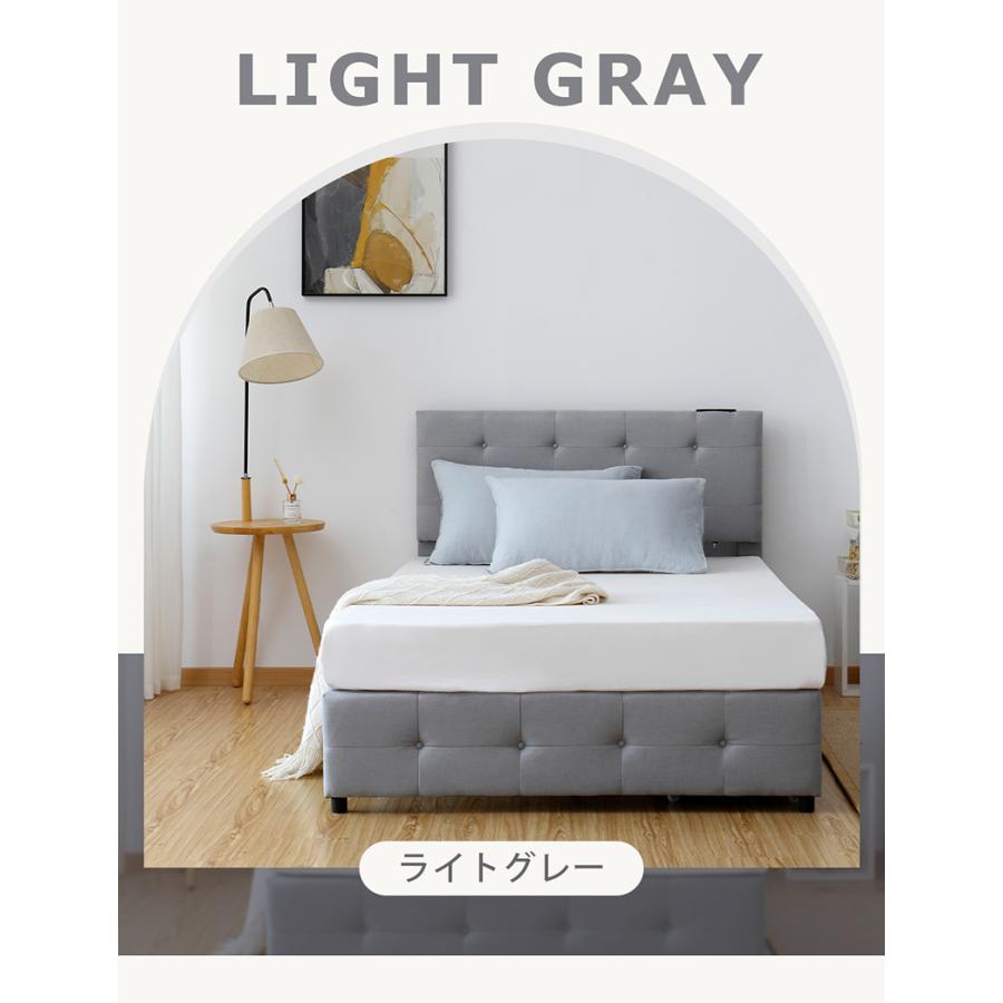 ファブリックベッド S ベッドフレームのみ シングル 引き出し付き