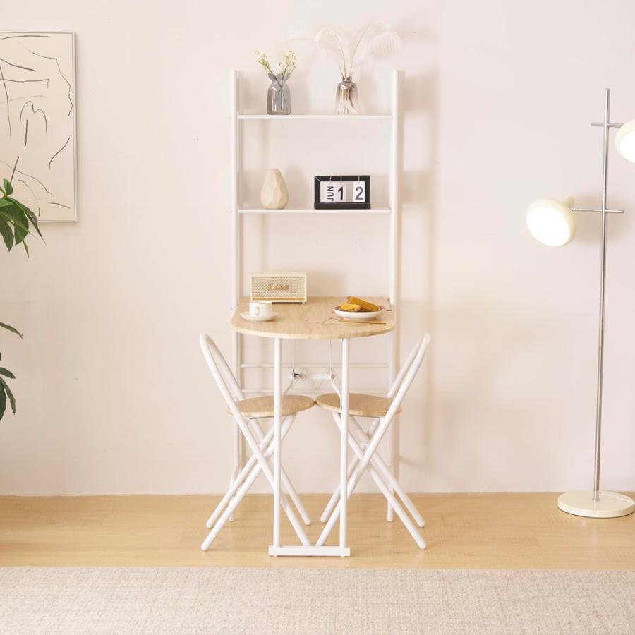 ダイニングセット 3点セット ダイニングテーブル 2人 折りたたみ 2段