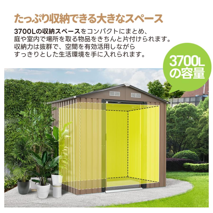 爆買WEEK☆全品5%引クーポン利用】【可動棚なし】物置 屋外 スチール