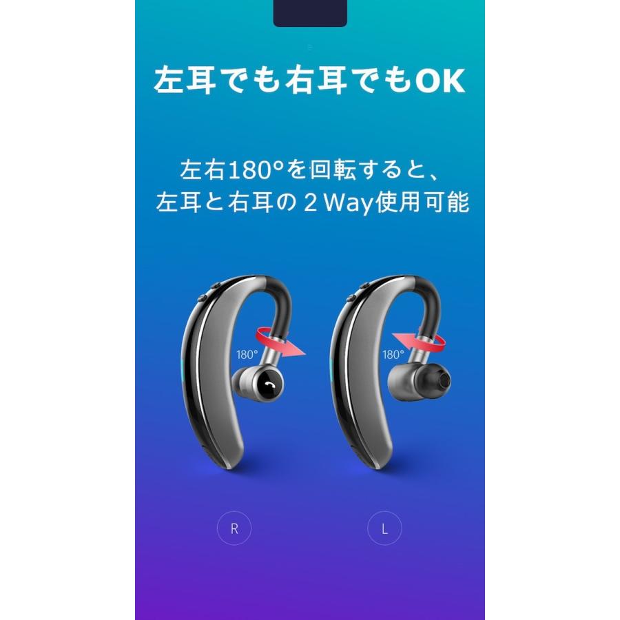 Bluetooth 5.0】IPX5防水 ワイヤレスイヤホン 左右とも対応 連続20時間