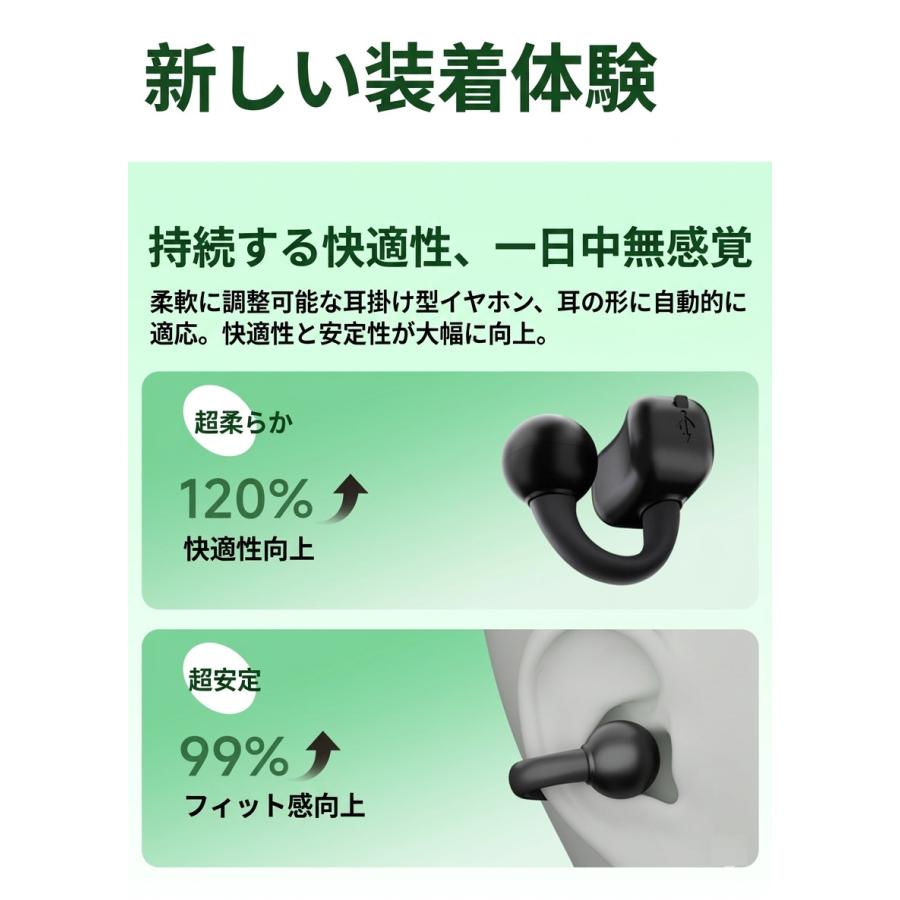 日本正規品 空気伝導 耳を塞がない ワイヤレス イヤホン 片耳専用