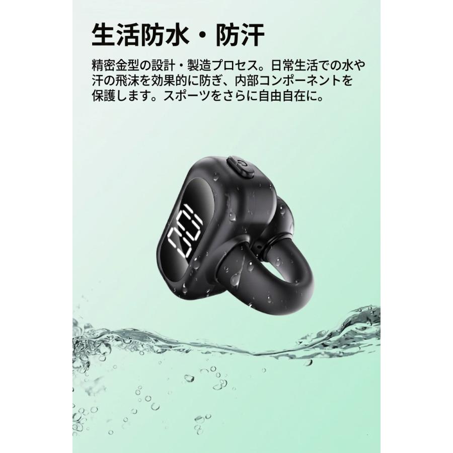 日本正規品 空気伝導 耳を塞がない ワイヤレス イヤホン 片耳専用