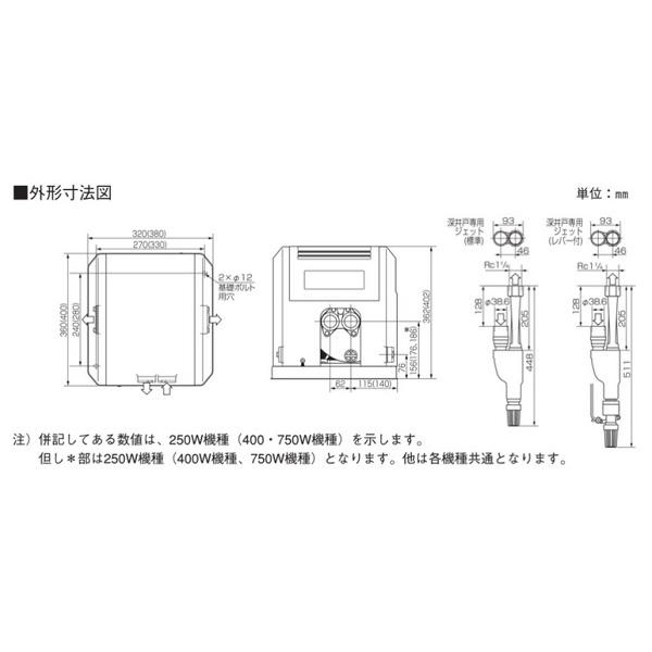 荏原製作所 32x25HPJD5.4S HPJD型 深井戸専用ジェットポンプ 本体 400W