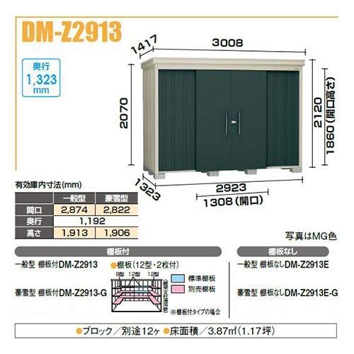 DAIKEN ダイケン DM-Z2913 ガーデンハウス 中型物置 一般型 棚板付
