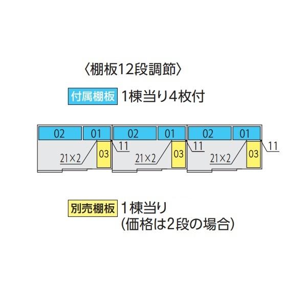 イナバ物置 『※関東限定※ FL-2214SL 一般型 追加棟』 FORTA フォルタ 連続型物置 チャコールグレー ♪『基本棟と同時注文のみ』_2