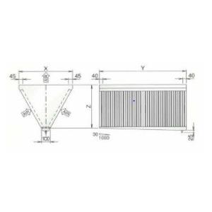 厨房用グリースフィルター ホーコス FSVL2-530W 低圧損Vフィルター