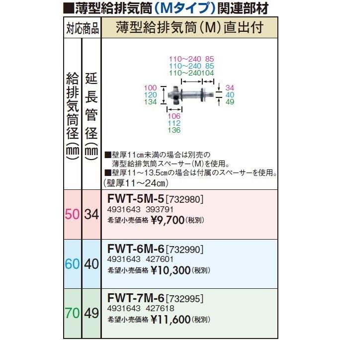 長府/サンポット 石油暖房機 関連部材 FWT-7M-6 薄型給排気筒[♪ ] :FWT-7M-6:coordiroom ヤフー店 - 通販