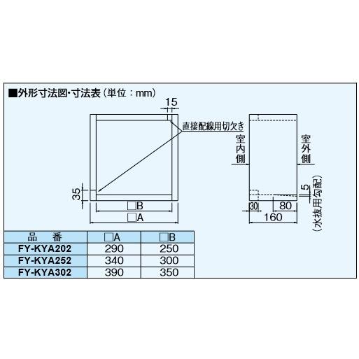 Panasonic（パナソニック） 換気扇部材 不燃枠 20cm換気扇用 組立式