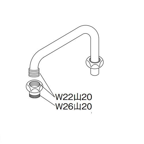 MIYAKO ミヤコ 給水配管用継手 【HR-SRAD W22×W26】 泡沫パイプ用変換