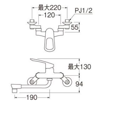 SANEI（水栓金具） 水栓金具 三栄水栓 K17110ED-13 シングル混合