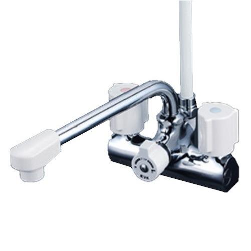 KVK KVK KF206N デッキ型一時止水付2ハンドルシャワー 220mmパイプ付 
