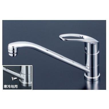 シングルレバー式シャワー付混合栓 KVK　KM5011ZTCK　キッチン 流し台用シングルレバー式混合栓