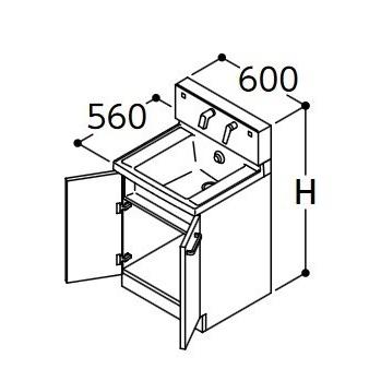 TOTO 洗面化粧台 【LDSWB060AAGJN1A】 サクア 2枚扉タイプ きれい除菌水 間口600 洗面ボウル高さ750 扉カラーホワイト 受注生産品 ♪§