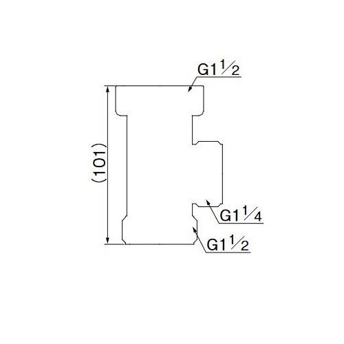 MIYAKO（水廻り部材） ミヤコ 排水ホース用部品 【M25TF 11/4X11