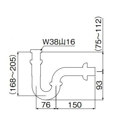 4個セット】ミヤコM7AKN Pトラップ金具無