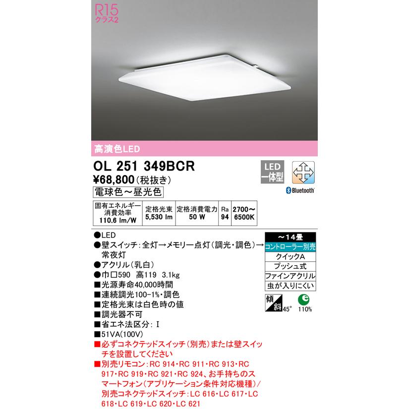 Bluetoothリモコン付き オーデリック スポットライト LED14個セット