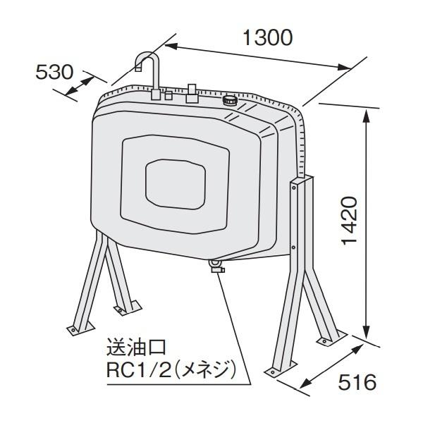 オーティマット製　油タンク　OT-490S(H)用　脚セット（中古品） ノーリツ（NORITZ） 【 OT-490S 0671200 】 石油給湯器 部材 オイル
