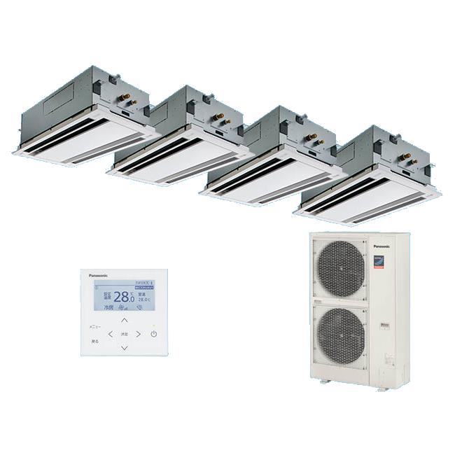 ●βパナソニック 業務用エアコン【PA-P224L7GVB】[分岐管セット] 2方向天井カセット形 同時ダブルツイン エコナビ 三相200V P224形 8.0馬力相当 Panasonic（パナソニック） [PA-P224L7GVB+分岐管] 業務用エアコン 2
