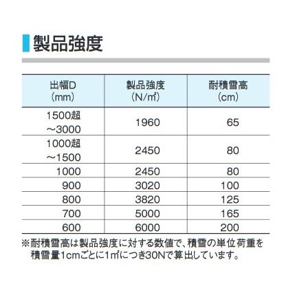 ダイケン  【RS-KST D900×W2400】  RSバイザー ステー無し 先端見切スリム樋付 取付部品別売 [♪▲]の画像