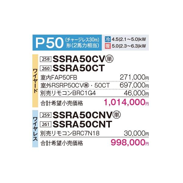ダイキン（DAIKIN） SSRA50CNV 業務用エアコン 壁掛形 ペア