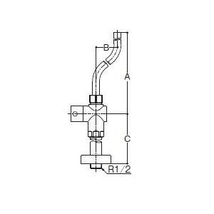 TOTO 【T4BU】 ストレート形止水栓（洗面器用・全高706mm