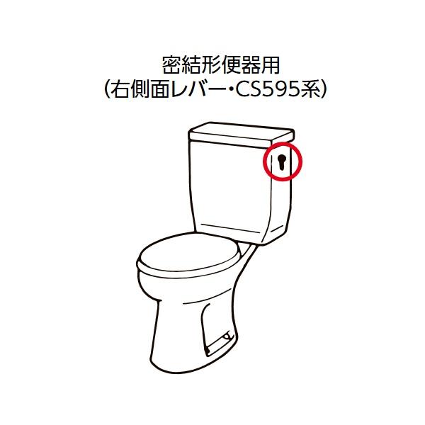 TOTO TOTO TCA528 便器洗浄ユニット アプリコット密結形便器用(右側面
