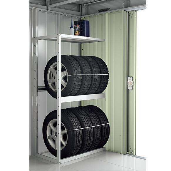 イナバ物置 『※関東限定※』 TFS-2H タイヤラック(扉裏部専用) 壁2枚分