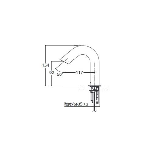 p*e様 TOTO TLE28SD1W 自動水栓 TOTO 台付自動水栓 アクアオート TLE28SD1W Aタイプ 発電タイプ