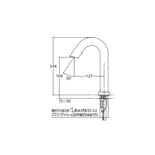 TOTO TOTO TLE33SM6A 水栓金具 アクアオート(台付自動水栓) AC100V