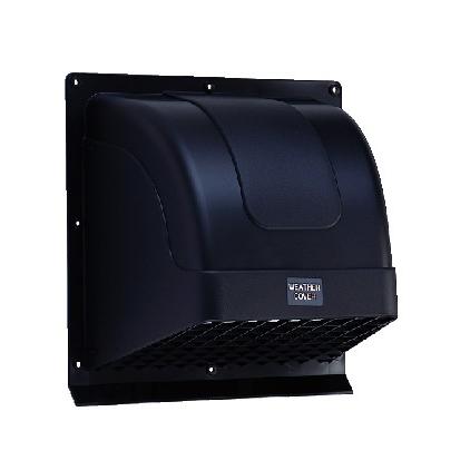 高須産業 換気扇部材 WK-25K ウエザーカバー(格子付・ブラック) 25cm用