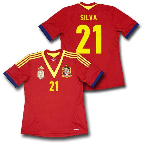 adidas 2013 スペイン代表ホームユニフォームチャンピオンパッチ付き