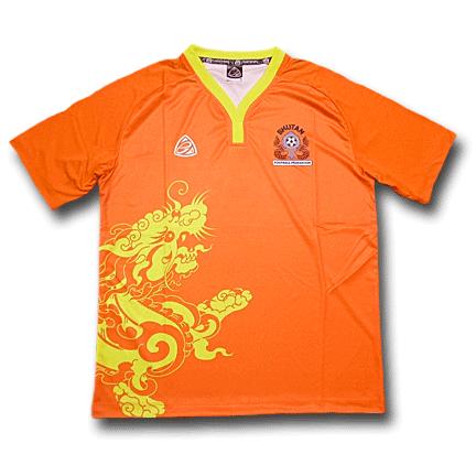 サッカー　ブータン代表チームユニフォーム　 Mサイズ　新品未使用 ブータン代表 2015/18 ホーム 半袖ユニフォーム＜エゴスポーツ