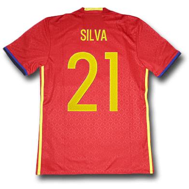 アディダス公式 スペイン代表 2018 ユニフォーム #21 ダビド・シルバ M adidas（アディダス） <アディダス>2016/18スペイン代表 ホーム