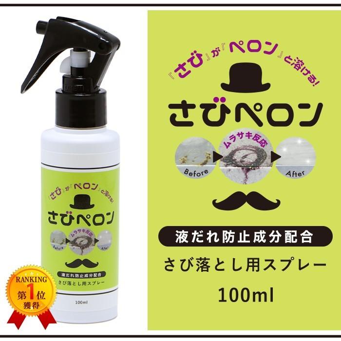 サビ落とし スプレー 洗剤 サビ取り サビ落としスプレー 錆 錆取り材 鉄サビ キッチン 水回り 自転車 ホイール 車 バイク フレーム 金属 工具 さびペロン | ブランド登録なし | 01