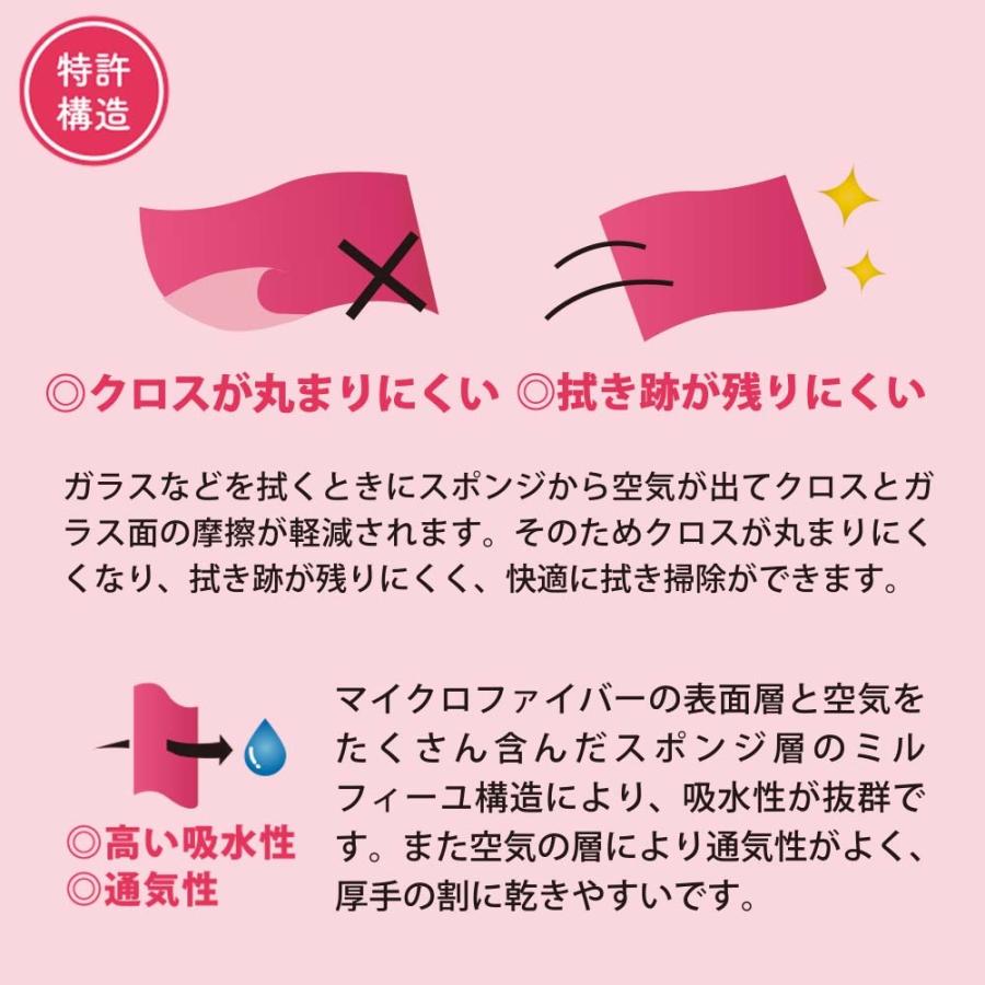 布巾 ふきん ダスター クロス 食器 吸水力 拭き跡が残らない 鏡 ガラス モニター 車 マイクロファイバー 特許技術 ミルフィーユファイバークロス 3枚セット｜copa｜04