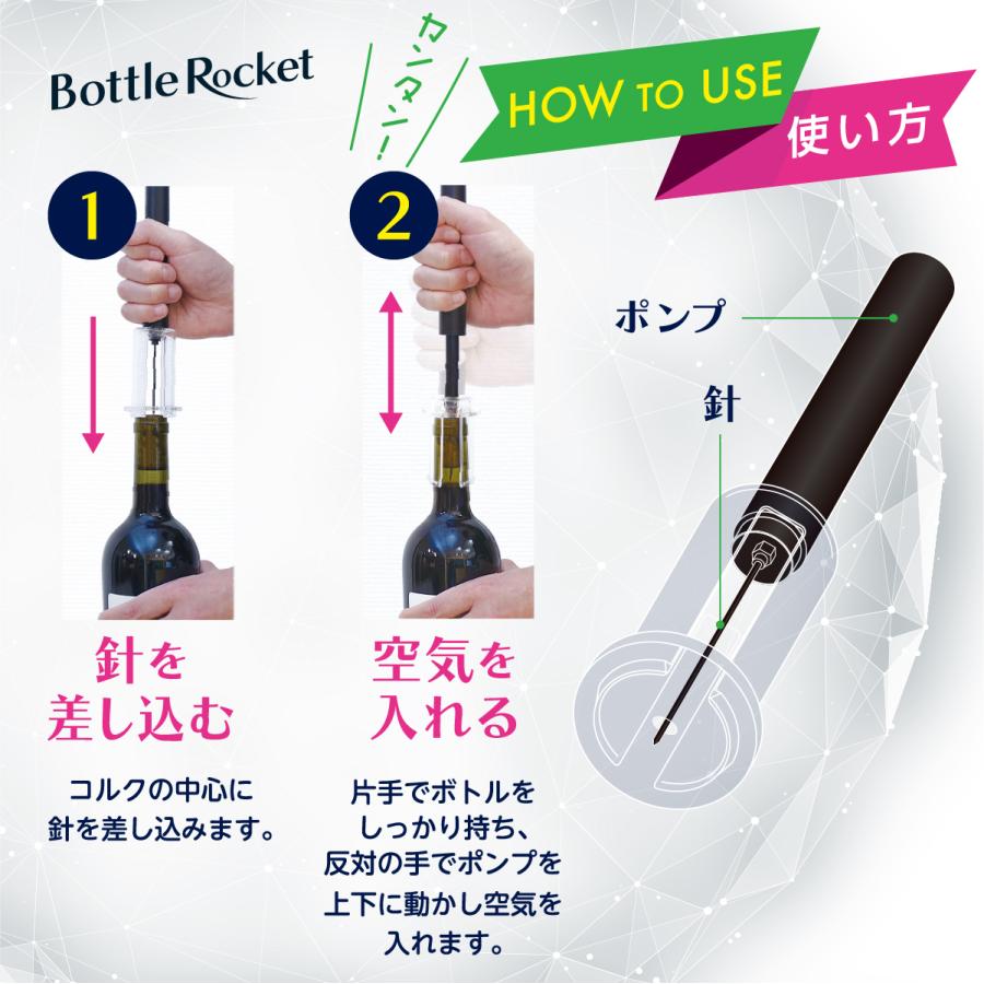 ワイン オープナー エアポンプ式 手動 コルク抜き おしゃれ 簡単 ワイン オープナー エアポンプ式 手動 コルク抜き おしゃれ 簡単
