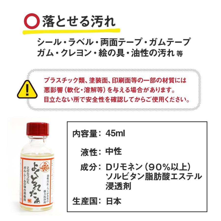 シール剥し なるほど よくとれたぁ 38ml 強力 ステッカー ラベル ガム 
